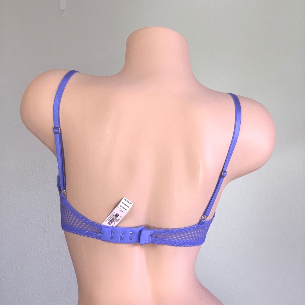 Victoria's Secret VS Very Sexy Push Up Bra Purple and Light Mint Blue Lace 32C - Picture 3 of 6